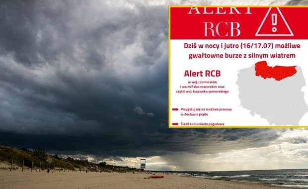 Groźna pogoda na północy Polski. Alert RCB dla część Pomorza 