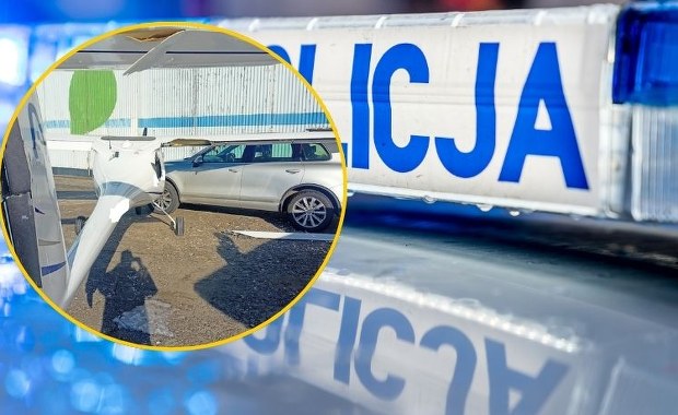 Groźny incydent na lotnisku w Rybniku. Awionetka uderzyła w auto i inny samolot