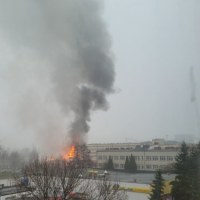 Groźny pożar w Bieruniu