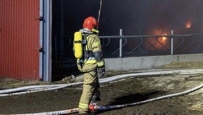Groźny pożar w Lubuskiem, zawalił się dach. W środku byli ludzie