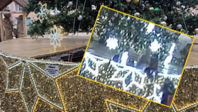 Groźny wypadek przy choince w Gdańsku. Kobiety wpadły pod drzewko NAGRANIE