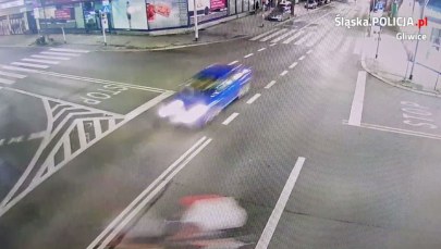Groźny wypadek w Gliwicach. Rowerzysta pędził "pod prąd"