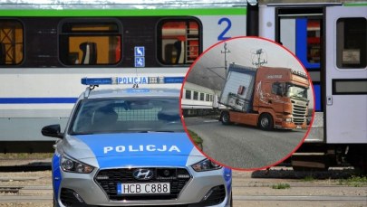 Groźny wypadek w Małopolsce. Ciężarówka zderzyła się z pociągiem 