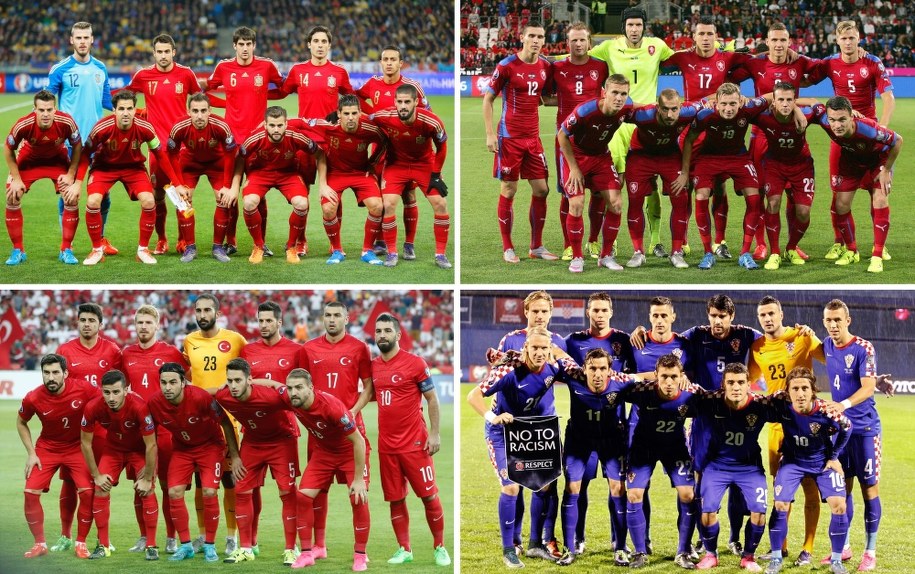 Grupa D: Hiszpania, Czechy, Turcja i Chorwacja /PAP/EPA/DESK /PAP/EPA