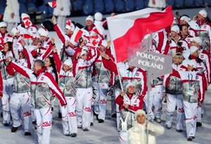 Grupa polskich sportowców podczas defilady //EPA