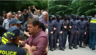 Gruzja: Córka Ławrowa przyleciała na ślub. Burzliwe protesty przed hotelem