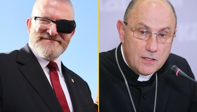 Grzegorz Braun i prymas Wojciech Polak /Adam Burakowski /East News