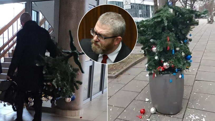 Grzegorz Braun interweniuje w krakowskim sądzie /@VladDyjan, Facebook/Iustitia Oddział w Krakowie, PAP/Tomasz Gzell /Twitter