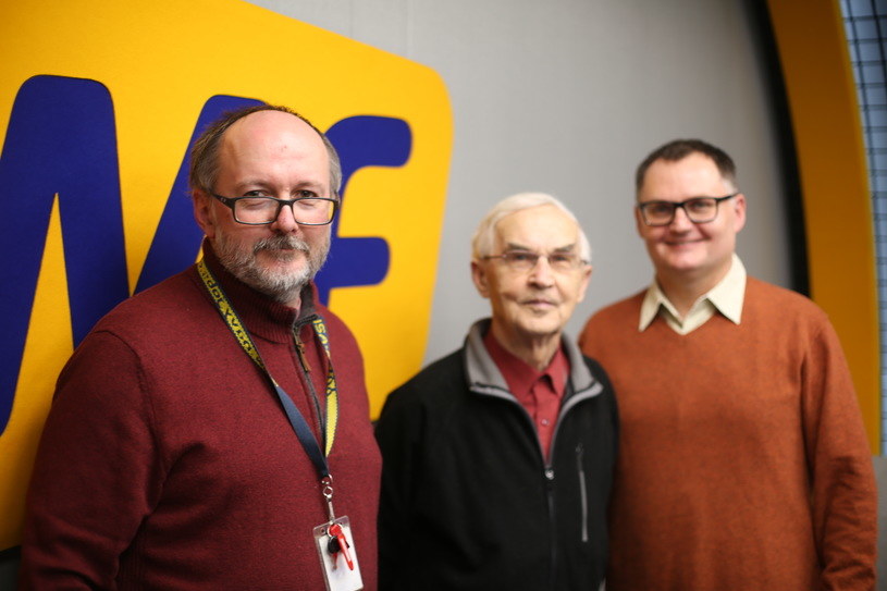 Grzegorz Jasiński, Ksawery Jasieński i Bogdan Zalewski podczas spotkania w radiu /RMF FM