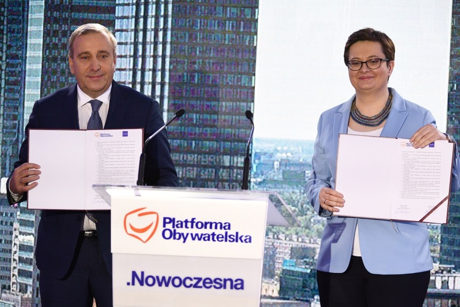 Grzegorz Schetyna i Katarzyna Lubnauer /Jacek Turczyk /PAP