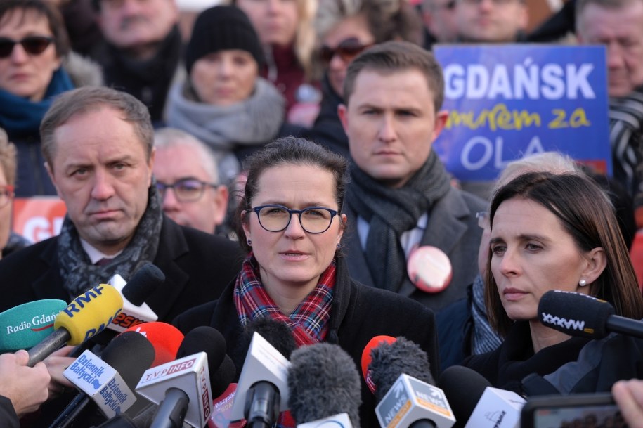 Grzegorz Schetyna poparł kandydaturę Aleksandry Dulkiewicz /Jan Dzban /PAP