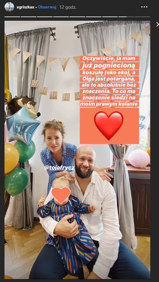 Grzegorz Sobieszek i Olga Frycz /Instagram/@xgriszkax /Instagram