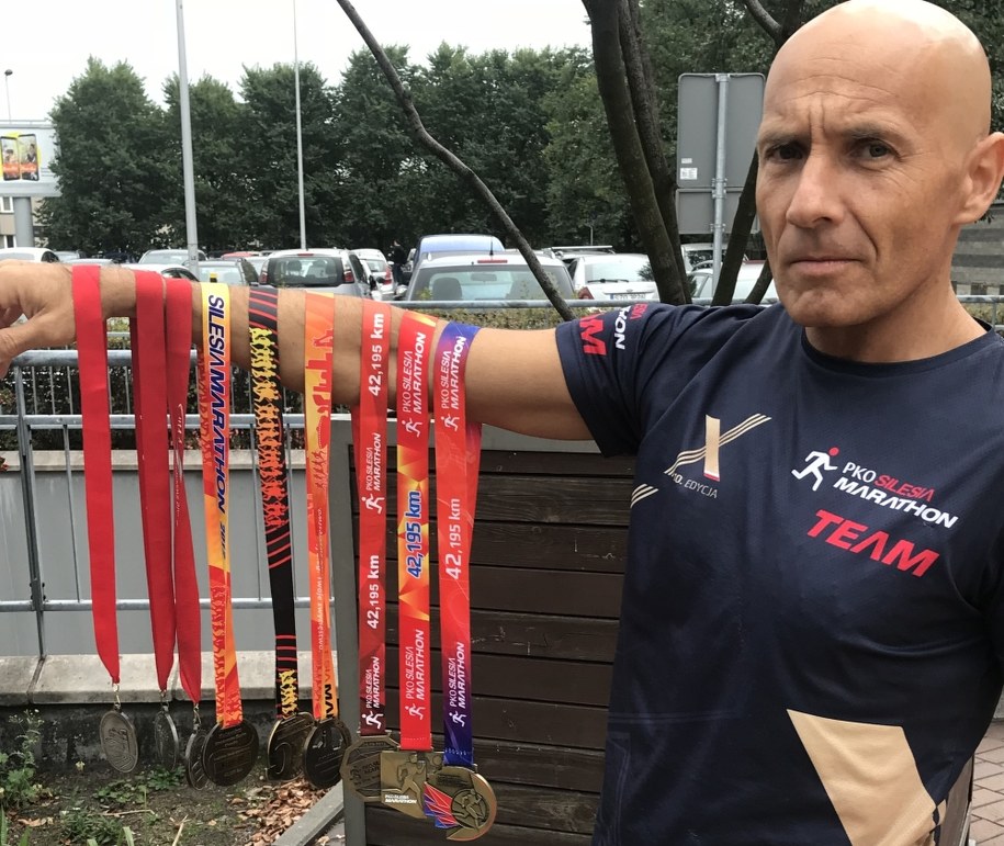 Grzegorz Wawrzyczek, który wziął udział we wszystkich edycjach Silesia Maratonu /Marcin Buczek /RMF FM