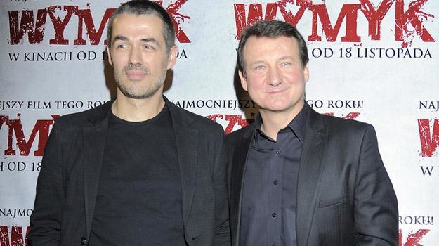 Grzegorz Zgliński i Robert Więckiewicz na premierze filmu "Wymyk" /AKPA