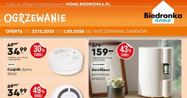 Grzejniki, termowentylatory i kominek elektryczny z realistycznym płomieniem w promocyjnych cenach Biedronki Home! /Biedronka Home /INTERIA.PL