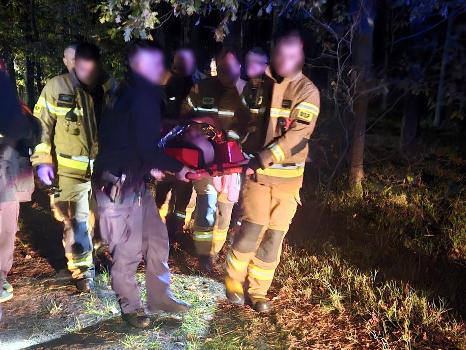 Grzybiarz został zabrany do szpitala /KPP Otwock  /