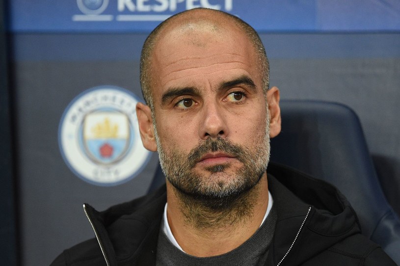 Pep Guardiola na ławce trenerskiej City Pep Guardiola na ławce trenerskiej City