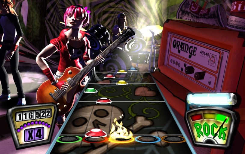 Guitar Hero - popularna gra muzyczna wykorzystująca specjalny, przypominający gitarę, kontroler /materiały prasowe