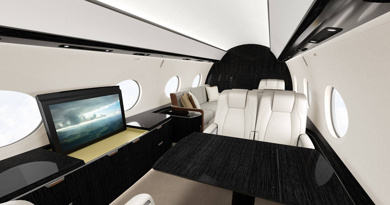 Gulfstream G800 zabiera na pokład 19 pasażerów i oferuje im najwyższy komfort podróży /domena publiczna