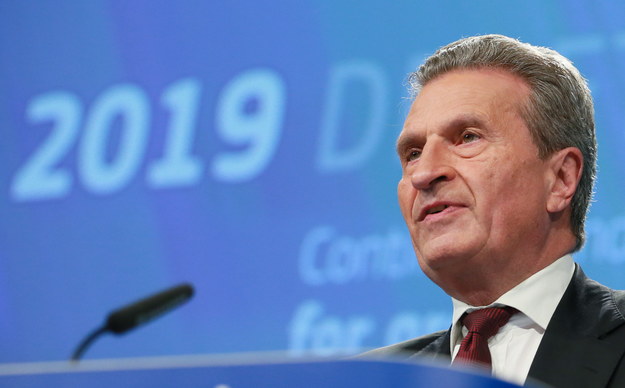Gunter Oettinger /STEPHANIE LECOCQ  /PAP/EPA