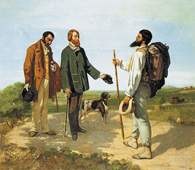 Gustave Courbet, Dzień dobry panie Courbet, 1854 /Encyklopedia Internautica