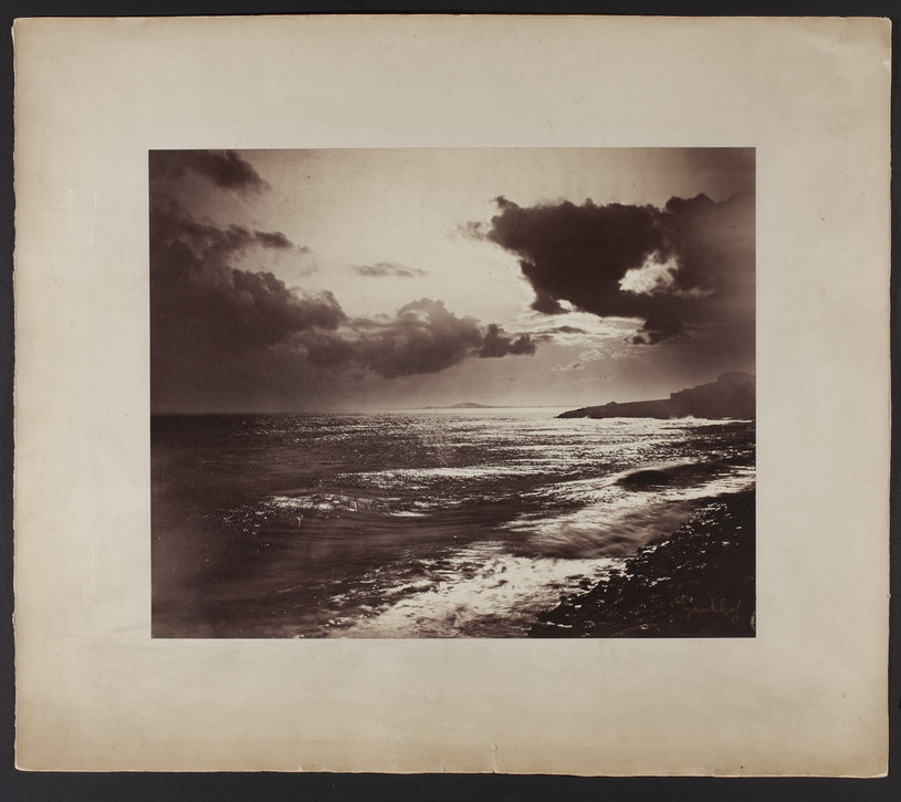Gustave’a Le Grey, Morze Śródziemne, Sete, 1857, fotografia z natury, fotomontaż, papier albuminowy, karton /MNW /.