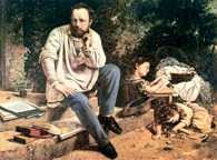 Gustaw Courbet, Proudhon z dziećmi /Encyklopedia Internautica