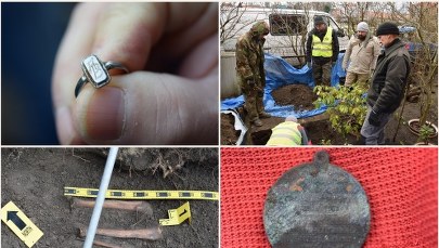 Guziki, medal i sygnet. Genetycy zbadają, czyje szkielety wykopano w przydomowym ogródku