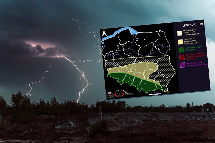 Gwałtowne burze i opady na południu Polski. Wydano ostrzeżenia 