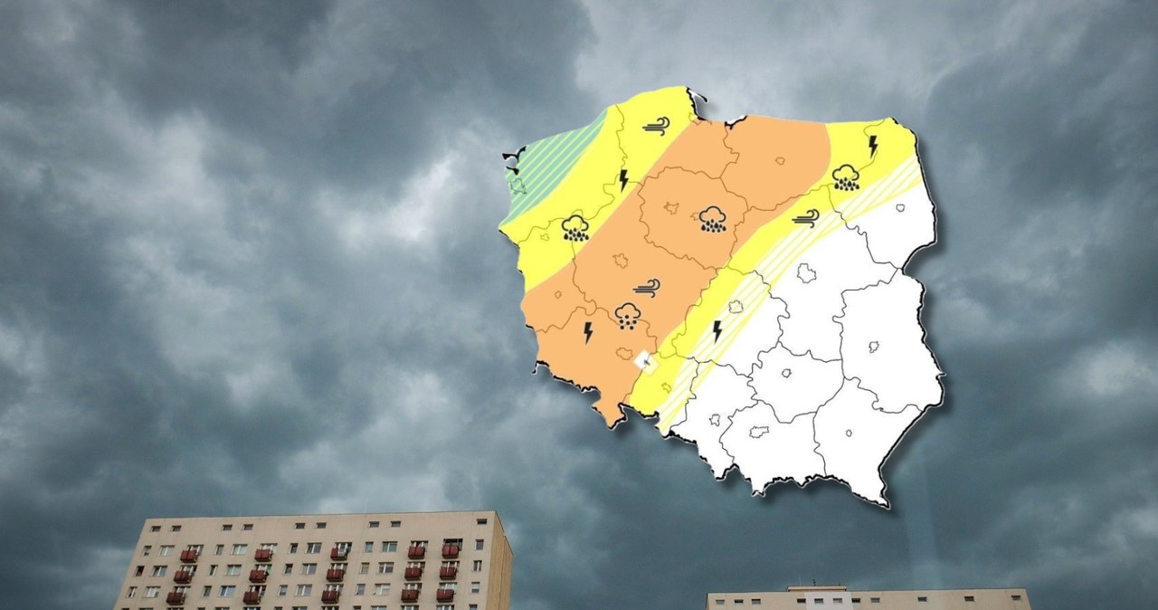 Gwałtowne burze z ulewami i wiatrem do około 100 km/h przetoczą się po południu i wieczorem przez północną i zachodnią część Polski. Wydano alerty IMGW dla 11 województw /Piotr Skórnicki / Agencja Wyborcza.pl/IMGW /