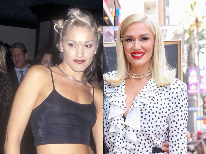 Gwen Stefani - po lewej: 1997 rok, po prawej: 2023 /Getty Images /Getty Images