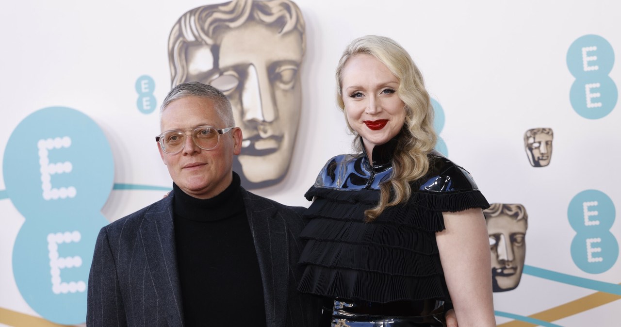 Gwendoline Christie i Giles Deacon; rozdanie nagród BAFTA 2023. /Vianney Le Caer/Invision/East News /East News