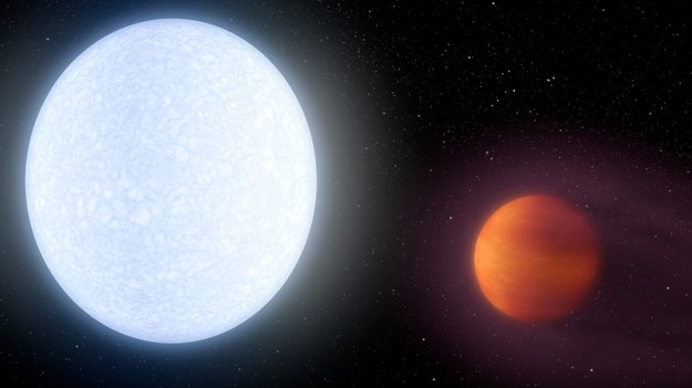 Gwiazda KELT-9 i jej rozpalona planeta /Robert Hurt, NASA/JPL-Caltech. /materiały prasowe