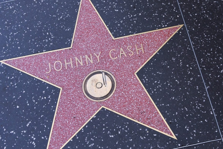 Gwiazda upamiętniająca Johnny'ego Casha w Alei Gwiazd /Panoramic  /PAP