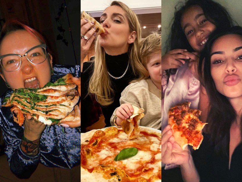 Gwiazdy które kochają pizzę /@redlipstickmonster/@kimkardashian/@chiaraferragni /Instagram