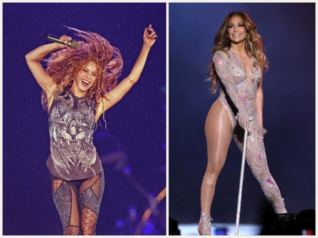 Gwiazdy muzyki pop Jennifer Lopez i Shakira /JORGE NUNEZ/ABIR SULTAN /PAP/EPA