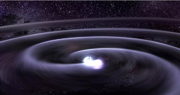 Gwiazdy neutronowe - wizualizacja /NASA