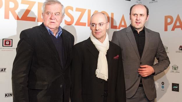 Gwiazdy premiery: Marian Dziędziel, Marcin Krzyształowicz i Adam Woronowicz / fot. Jan Graczyński /East News