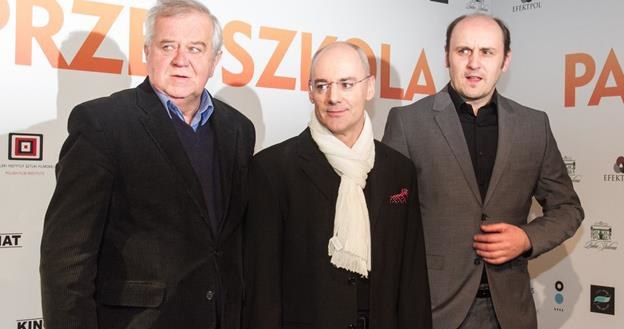 Gwiazdy premiery: Marian Dziędziel, Marcin Krzyształowicz i Adam Woronowicz / fot. Jan Graczyński /East News