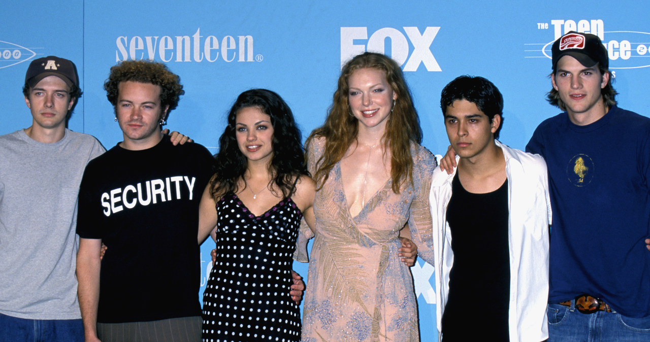 Gwiazdy "Różowych lat 70.": Topher Grace, Danny Masterson, Mila Kunis, Laura Prepon, Wilmer Valderrama i Ashton Kutcher /Jim Smeal/Ron Galella Collection /Getty Images