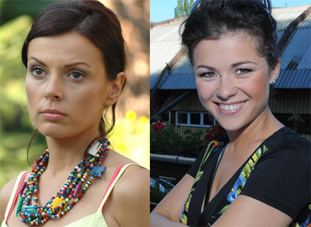 Gwiazdy seriali TVP 2 - Kasie - Glinka ("Barwy szczęścia") i Cichopek ("M jak miłosć") /MWMedia
