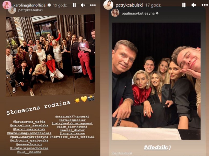 Gwiazdy stacji Polsat na uroczystej kolacji /Instagram