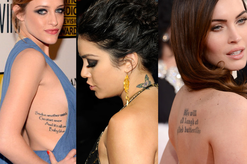 Gwiazdy szczególnie upodobały sobie tatuaże na żebrach, łopatyce lub karku /Getty Images