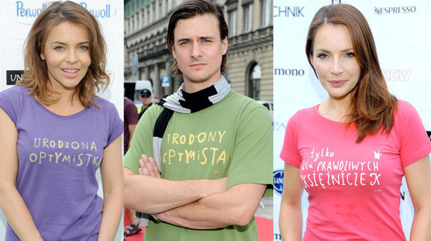 Gwiazdy w koszulkach zaprojektowanych przez Szymona Majewskiego /- /Agencja W. Impact
