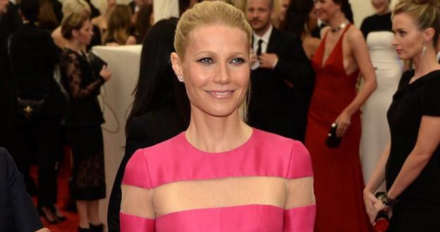 Gwyneth Paltrow na otwarciu wystawy "Punk: od chaosu do couture" /AFP