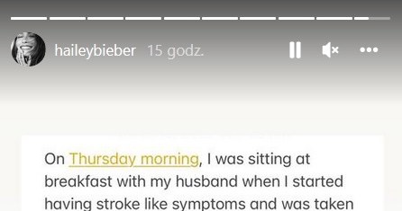 Hailey Bieber opowiedziała, co się z nią działo /Screen z instastory www.instagram.com/haileybieber /Instagram