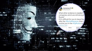 Hakerzy Anonymous pokazali listę firm, które zniszczą w Rosji