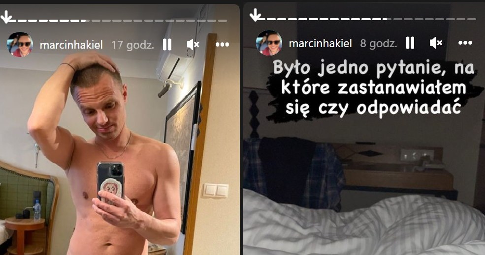 Hakiel odsłania klatę i odpowiada na pytanie /Instagram