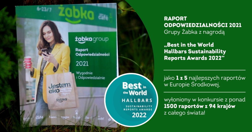 Hallbars Awards 2022 to wyróżnienie dla najlepszych raport zrównoważonego rozwoju /materiały promocyjne