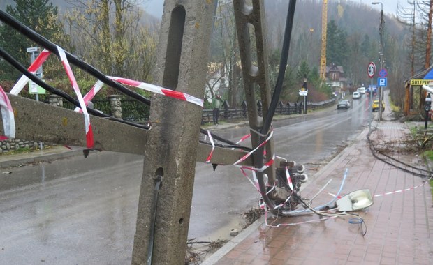 Halny na Podhalu. Wichura powaliła dziesiątki drzew